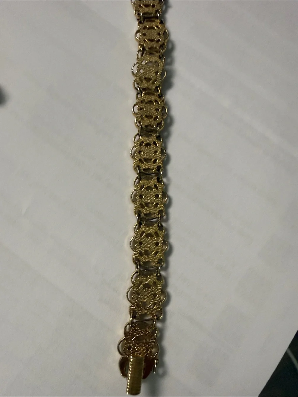 Vintage Gold Filigree Bracelet and Drop Earrings Set - Elegant Women's Jewelry